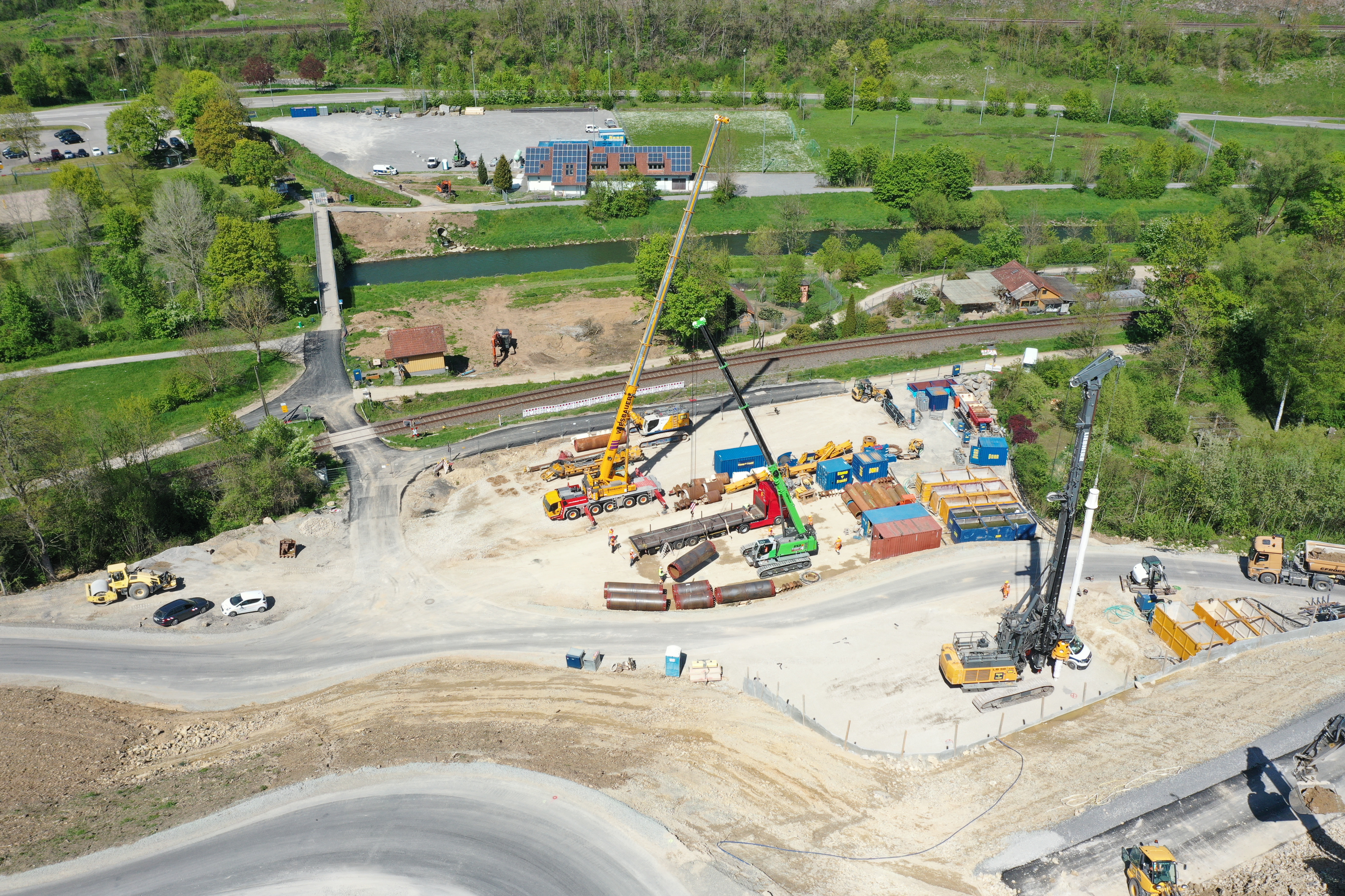 Blick auf das Baufeld aus der Vogelperspektive