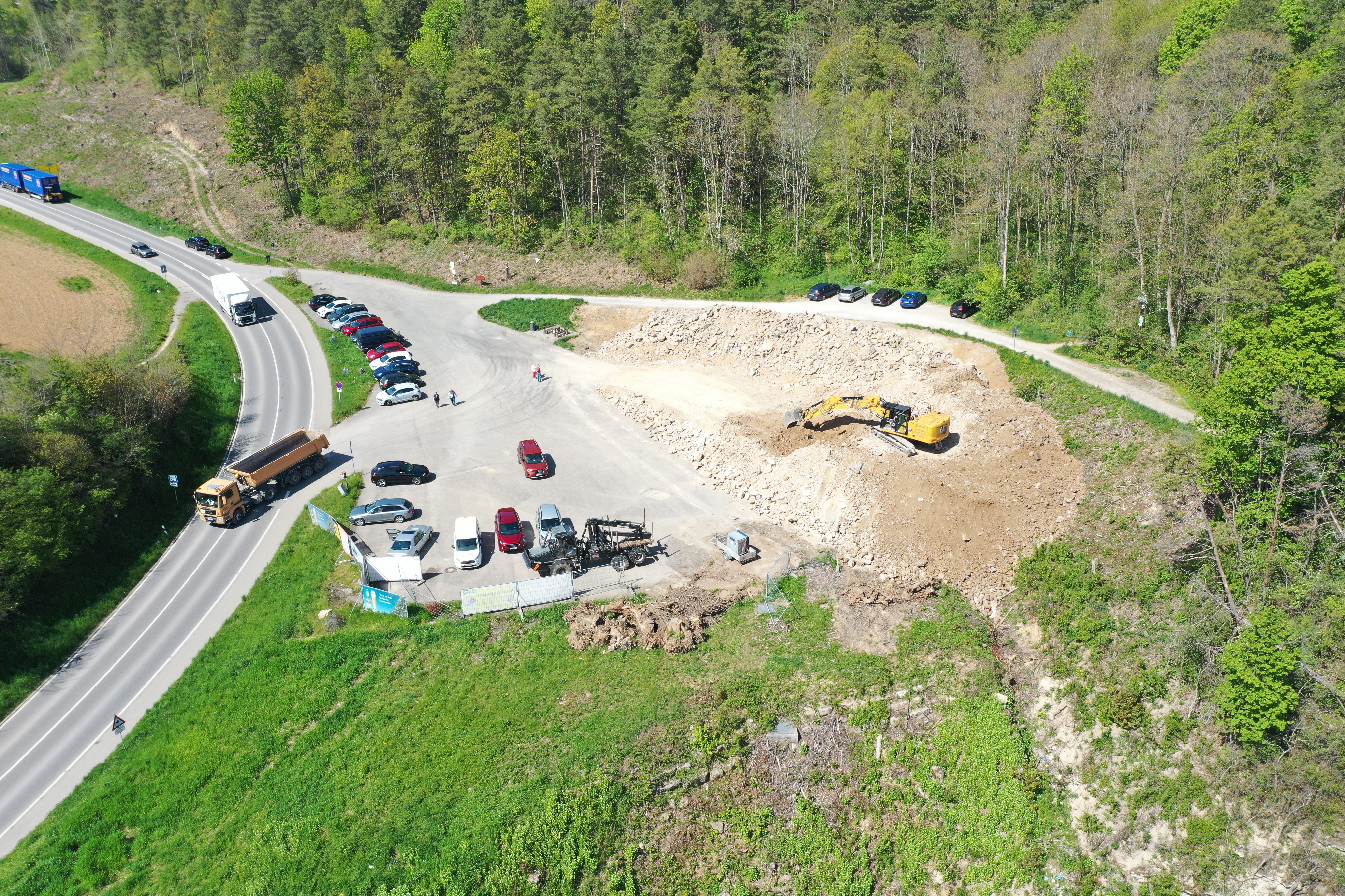 Vorbereitende Arbeiten auf Seite Rauschbart