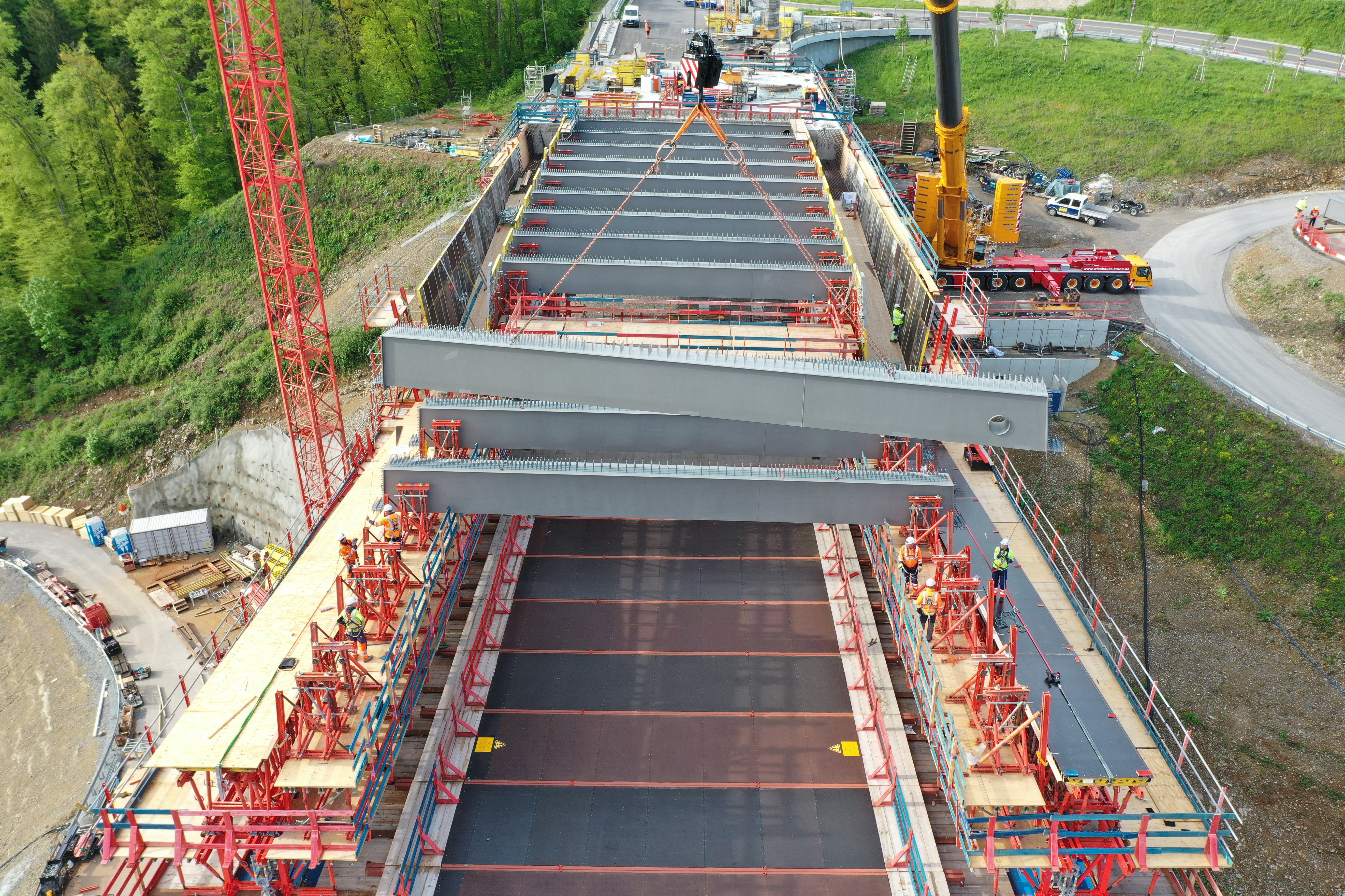 Baustelle an der Neckartalbrücke Horb