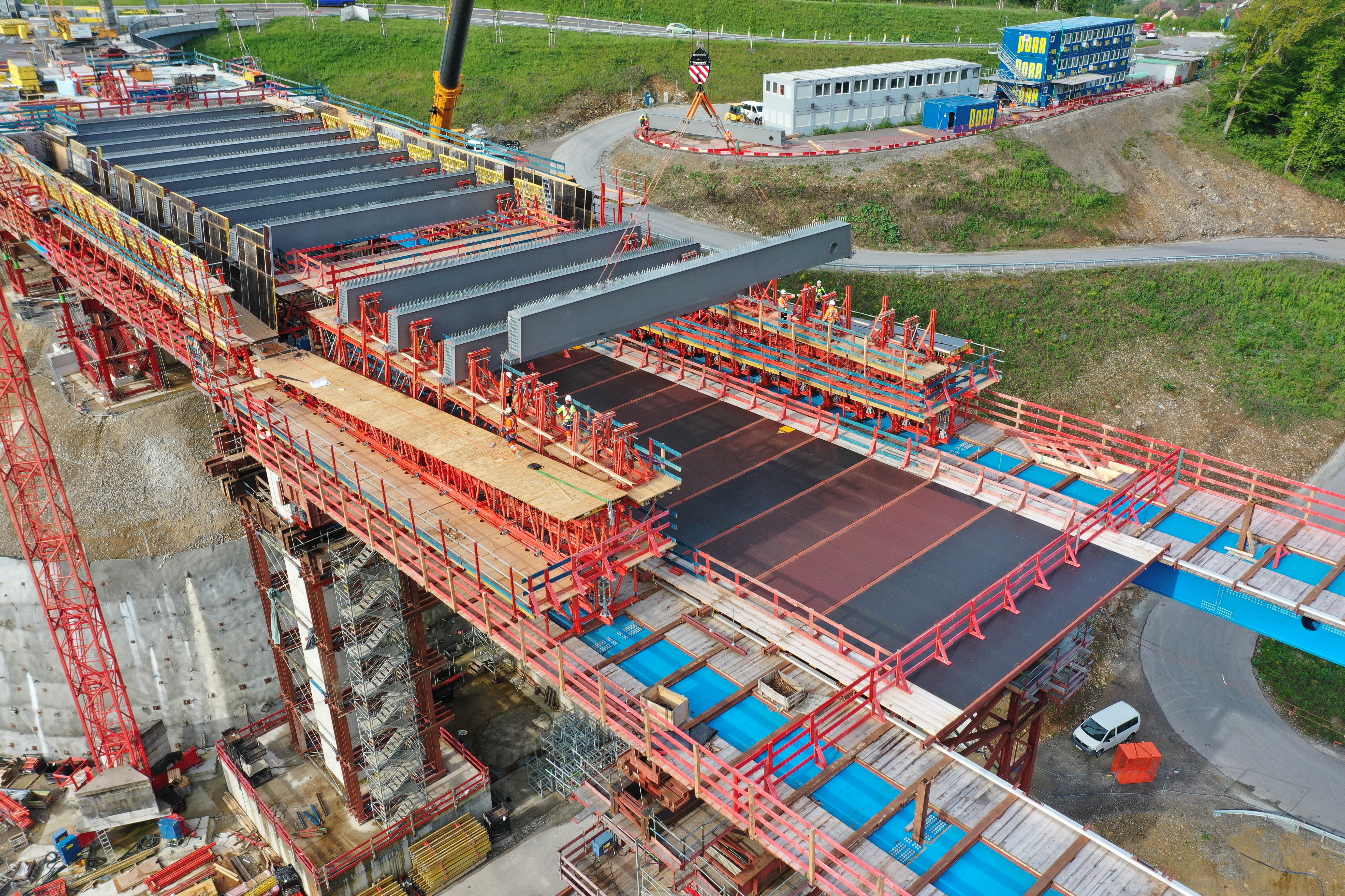 Baustelle an der Neckartalbrücke Horb