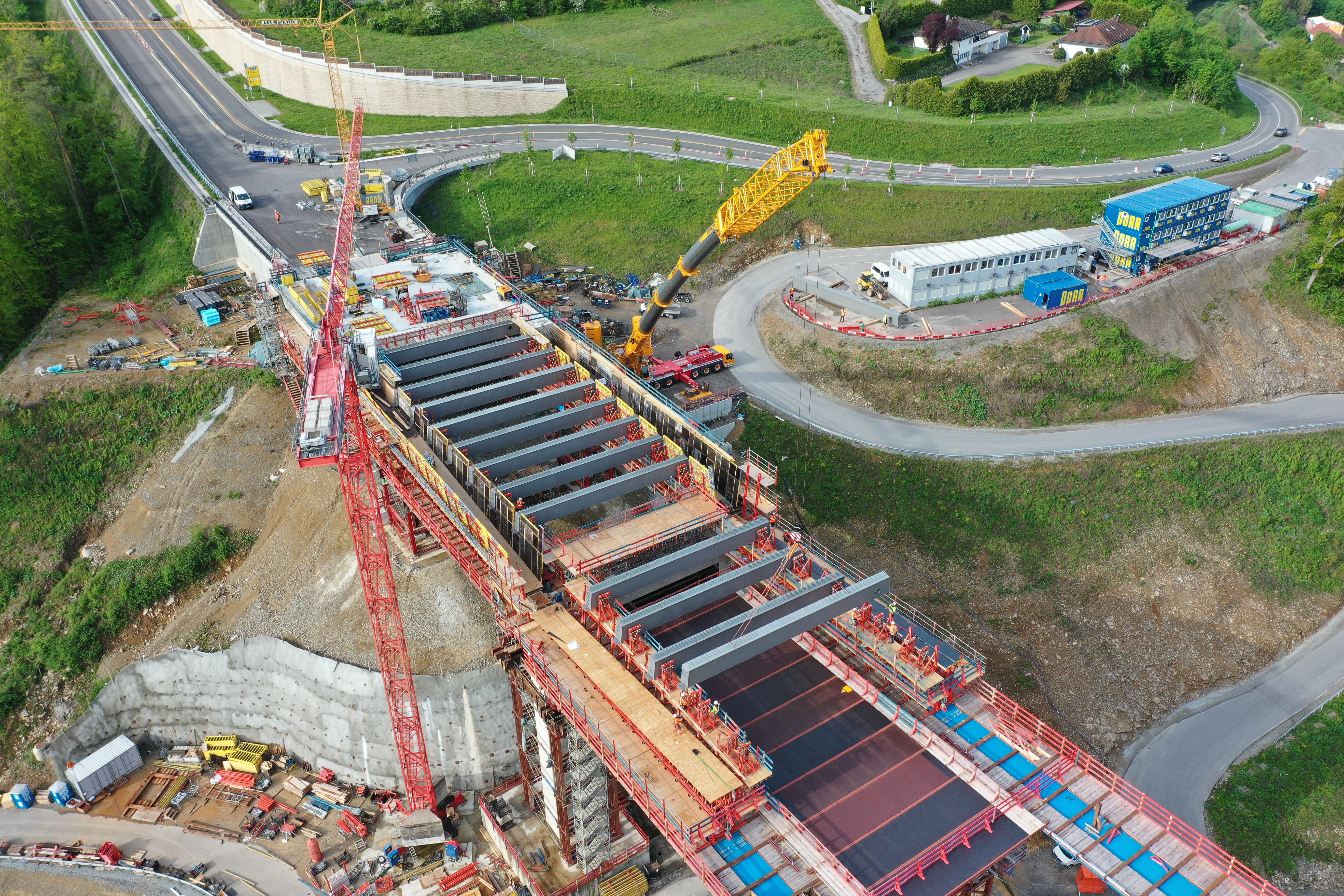 Baustelle an der Neckartalbrücke Horb