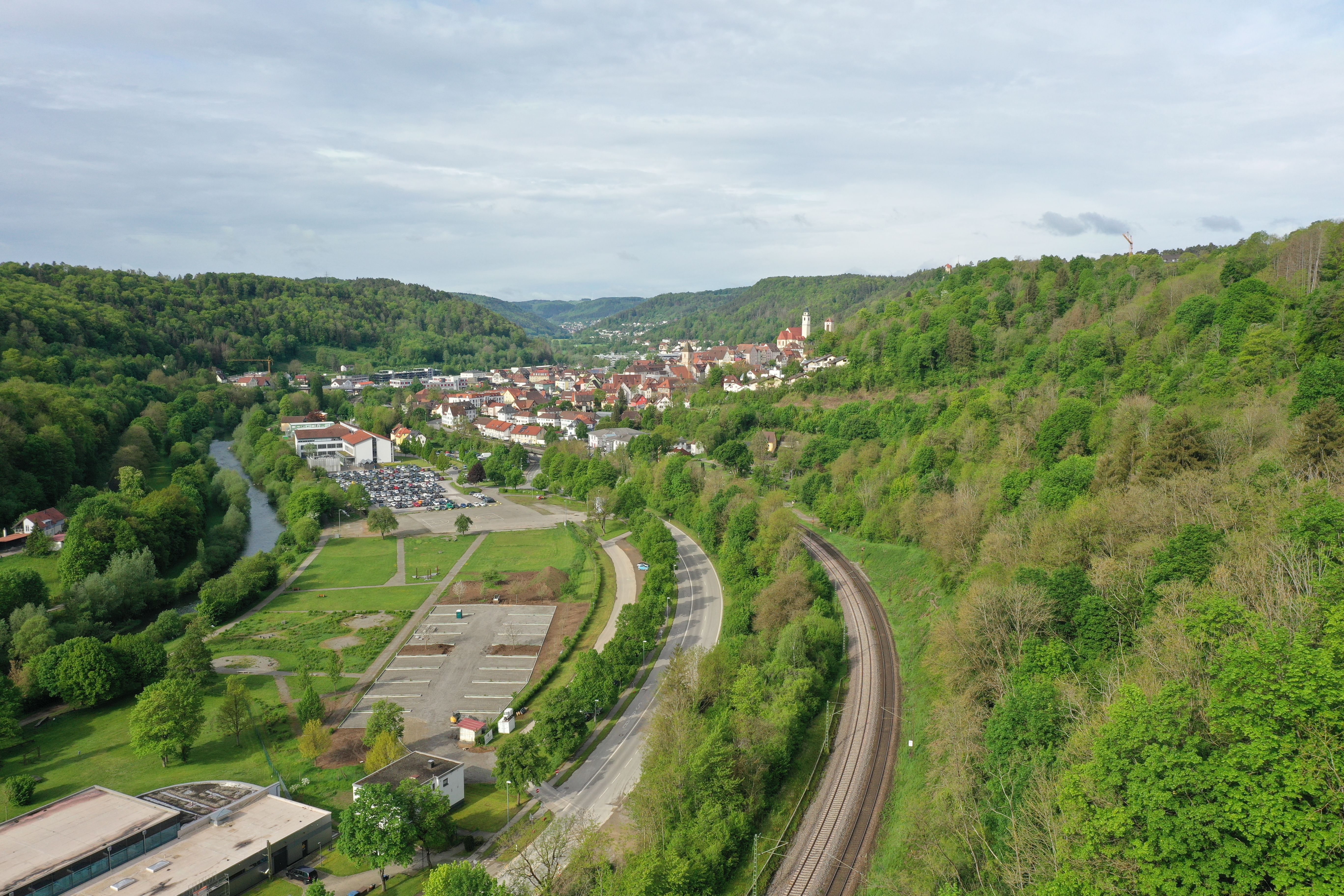 Baustelle an der Neckartalbrücke Horb