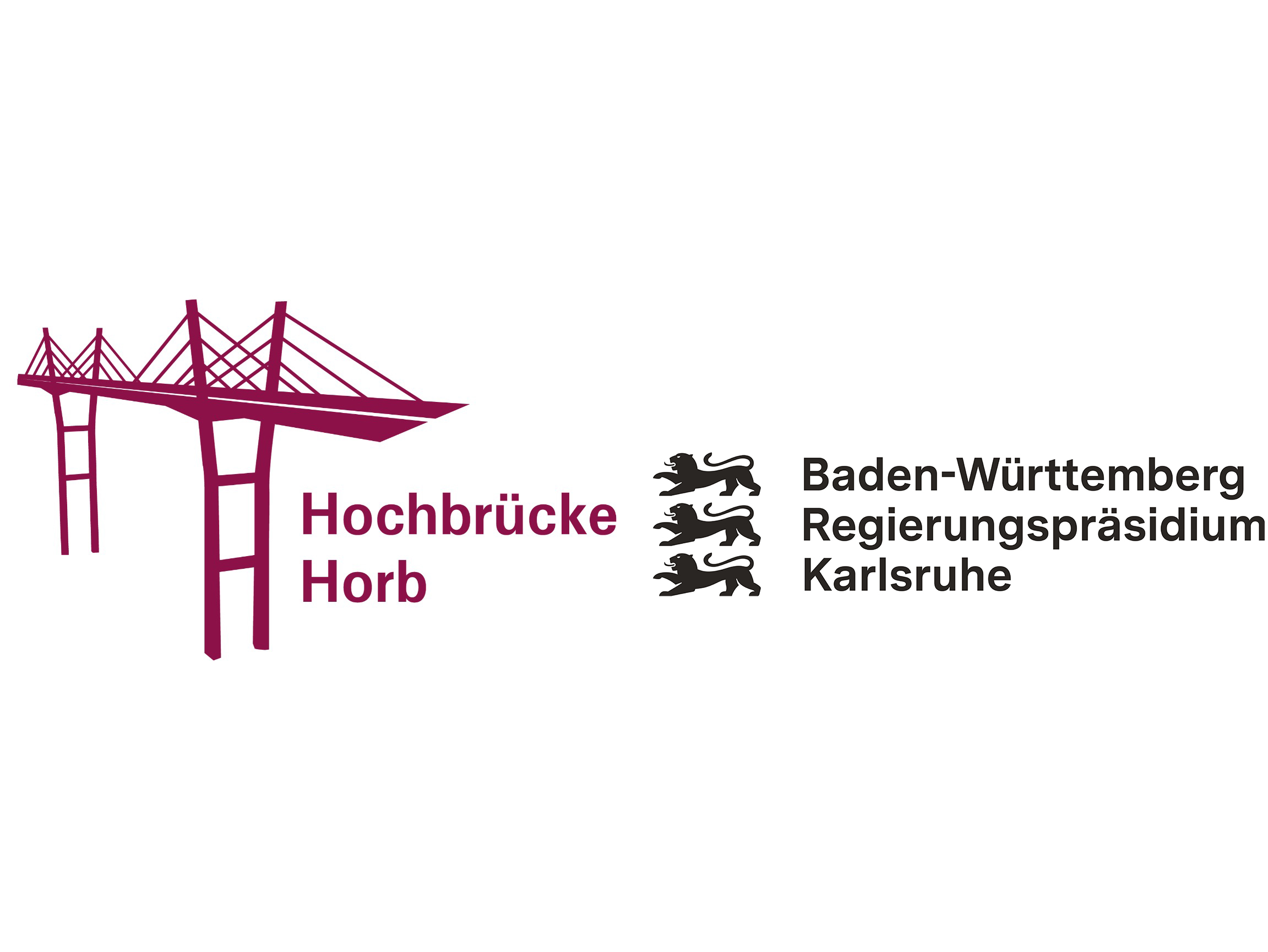 Logos der Hochbrücke Horb und des Regierungspräsidiums Karlsruhe