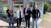 Jörg Pfeifle, Regierungspräsidentin Sylvia M. Felder, OB Peter Rosenberger und Rainer Gumz bei der Eröffnung des Infocontainers