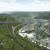 Visualisierung der Neckartalbrücke in Blickrichtung Ost
